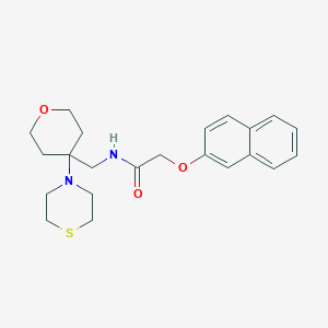 2-Naphthalen-2-yloxy-N-[(4-thiomorpholin-4-yloxan-4-yl)methyl]acetamide