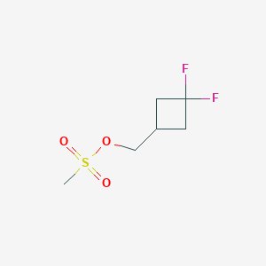 molecular formula C6H10F2O3S B2644382 (3,3-二氟环丁基)甲基甲磺酸酯 CAS No. 1132843-09-4
