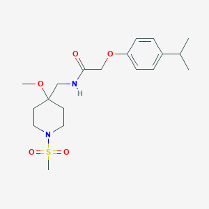 molecular formula C19H30N2O5S B2644384 N-[(1-methanesulfonyl-4-methoxypiperidin-4-yl)methyl]-2-[4-(propan-2-yl)phenoxy]acetamide CAS No. 2415634-54-5