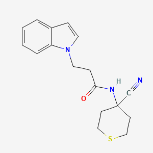 molecular formula C17H19N3OS B2644386 N-(4-cyanothian-4-yl)-3-(1H-indol-1-yl)propanamide CAS No. 1444681-45-1