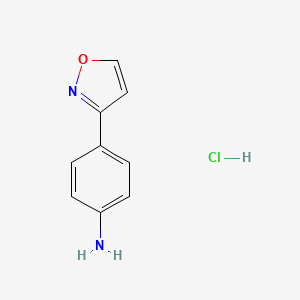 molecular formula C9H9ClN2O B2644388 盐酸4-(1,2-恶唑-3-基)苯胺 CAS No. 2137767-11-2