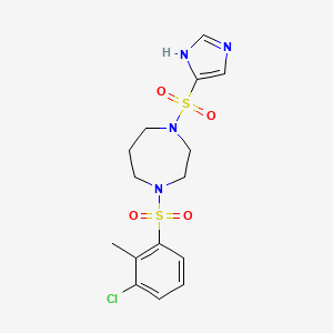1-((1H-imidazol-4-yl)sulfonyl)-4-((3-chloro-2-methylphenyl)sulfonyl)-1,4-diazepane