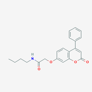 molecular formula C21H21NO4 B264441 N-butyl-2-[(2-oxo-4-phenyl-2H-chromen-7-yl)oxy]acetamide 