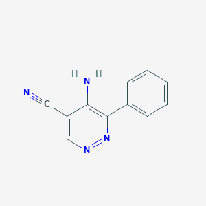 molecular formula C11H8N4 B2644418 5-Amino-6-phenylpyridazine-4-carbonitrile CAS No. 118617-14-4