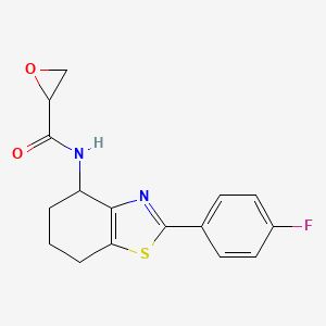 molecular formula C16H15FN2O2S B2644420 N-[2-(4-Fluorophenyl)-4,5,6,7-tetrahydro-1,3-benzothiazol-4-yl]oxirane-2-carboxamide CAS No. 2418668-53-6