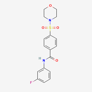 molecular formula C17H17FN2O4S B2644423 N-(3-fluorophenyl)-4-(morpholinosulfonyl)benzamide CAS No. 313646-45-6