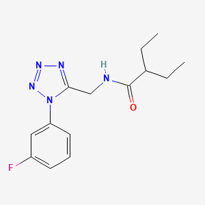 2-ethyl-N-((1-(3-fluorophenyl)-1H-tetrazol-5-yl)methyl)butanamide