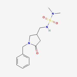 molecular formula C14H21N3O3S B2644431 1-Benzyl-4-[(dimethylsulfamoylamino)methyl]-2-oxopyrrolidine CAS No. 954634-86-7