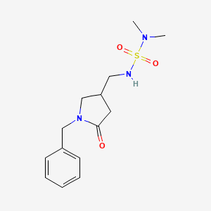 molecular formula C14H21N3O3S B2644431 1-Benzyl-4-{[(dimethylsulfamoyl)amino]methyl}pyrrolidin-2-one CAS No. 954634-86-7