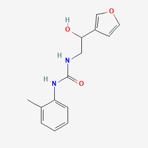 molecular formula C14H16N2O3 B2644433 1-(2-(Furan-3-yl)-2-hydroxyethyl)-3-(o-tolyl)urea CAS No. 1396760-18-1