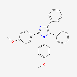 molecular formula C29H24N2O2 B2644437 4-甲氧基-1-(2-(4-甲氧基苯基)-4,5-二苯基咪唑基)苯 CAS No. 21124-69-6