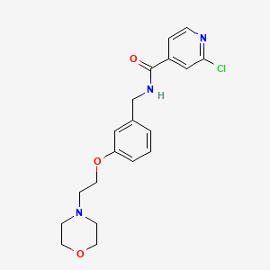 2-chloro-N-({3-[2-(morpholin-4-yl)ethoxy]phenyl}methyl)pyridine-4-carboxamide