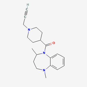 (1,4-Dimethyl-3,4-dihydro-2H-1,5-benzodiazepin-5-yl)-(1-prop-2-ynylpiperidin-4-yl)methanone