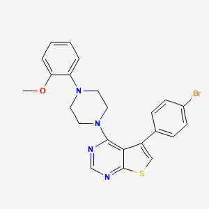 molecular formula C23H21BrN4OS B2644456 5-(4-Bromophenyl)-4-(4-(2-methoxyphenyl)piperazin-1-yl)thieno[2,3-d]pyrimidine CAS No. 670270-80-1