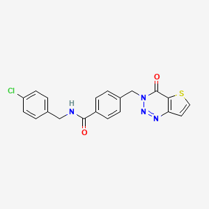 N-[(4-chlorophenyl)methyl]-4-[(4-oxothieno[3,2-d]triazin-3-yl)methyl]benzamide