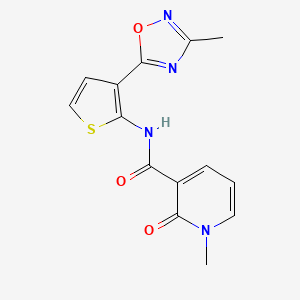 1-methyl-N-(3-(3-methyl-1,2,4-oxadiazol-5-yl)thiophen-2-yl)-2-oxo-1,2-dihydropyridine-3-carboxamide
