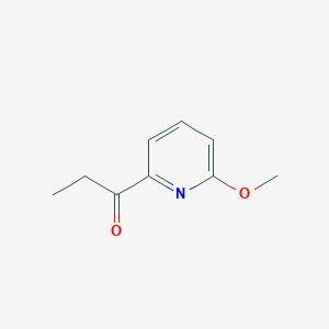 molecular formula C9H11NO2 B2644476 1-(6-甲氧基吡啶-2-基)丙انون CAS No. 1955540-80-3