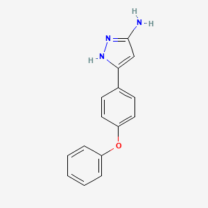 molecular formula C15H13N3O B2644493 3-(4-phenoxyphenyl)-1H-pyrazol-5-amine CAS No. 501902-74-5