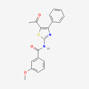 molecular formula C19H16N2O3S B2644494 N-(5-乙酰基-4-苯基-1,3-噻唑-2-基)-3-甲氧基苯甲酰胺 CAS No. 391221-35-5