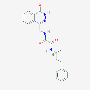 molecular formula C21H22N4O3 B2644497 N-(1-methyl-3-phenylpropyl)-N'-[(4-oxo-3,4-dihydrophthalazin-1-yl)methyl]ethanediamide CAS No. 923164-80-1