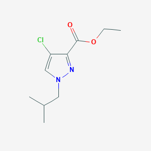molecular formula C10H15ClN2O2 B2644506 ethyl 4-chloro-1-isobutyl-1H-pyrazole-3-carboxylate CAS No. 1856098-75-3
