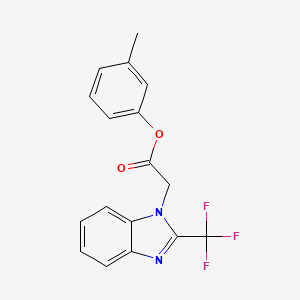 3-methylphenyl 2-[2-(trifluoromethyl)-1H-1,3-benzimidazol-1-yl]acetate