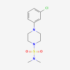 4-(3-chlorophenyl)-N,N-dimethylpiperazine-1-sulfonamide