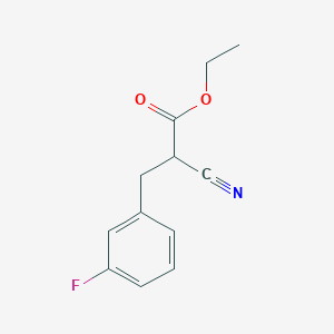 molecular formula C12H12FNO2 B2644517 2-氰基-3-(3-氟苯基)丙酸乙酯 CAS No. 526222-65-1