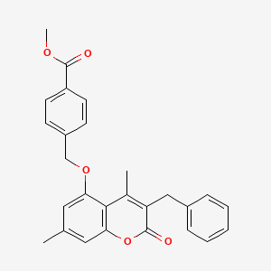 methyl 4-{[(3-benzyl-4,7-dimethyl-2-oxo-2H-chromen-5-yl)oxy]methyl}benzoate