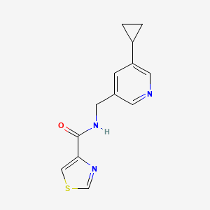 molecular formula C13H13N3OS B2644535 N-((5-cyclopropylpyridin-3-yl)methyl)thiazole-4-carboxamide CAS No. 2034312-97-3