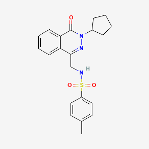 N-((3-cyclopentyl-4-oxo-3,4-dihydrophthalazin-1-yl)methyl)-4-methylbenzenesulfonamide