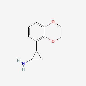molecular formula C11H13NO2 B2644543 2-(2,3-Dihydro-1,4-benzodioxin-5-yl)cyclopropan-1-amine CAS No. 2228703-19-1
