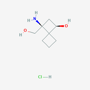 (1R,3S)-3-Amino-3-(hydroxymethyl)spiro[3.3]heptan-1-ol;hydrochloride