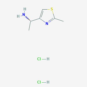 molecular formula C6H12Cl2N2S B2644556 (1S)-1-(2-methyl-1,3-thiazol-4-yl)ethan-1-amine dihydrochloride CAS No. 1423015-65-9