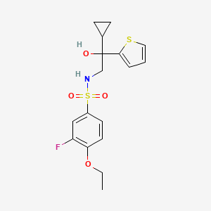 molecular formula C17H20FNO4S2 B2644574 N-(2-cyclopropyl-2-hydroxy-2-(thiophen-2-yl)ethyl)-4-ethoxy-3-fluorobenzenesulfonamide CAS No. 1396715-65-3