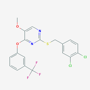2-[(3,4-Dichlorobenzyl)sulfanyl]-5-methoxy-4-[3-(trifluoromethyl)phenoxy]pyrimidine