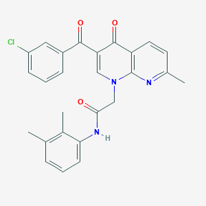 2-(3-(3-chlorobenzoyl)-7-methyl-4-oxo-1,8-naphthyridin-1(4H)-yl)-N-(2,3-dimethylphenyl)acetamide