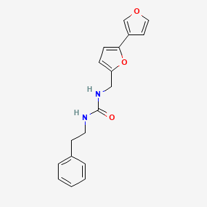 molecular formula C18H18N2O3 B2644578 1-([2,3'-Bifuran]-5-ylmethyl)-3-phenethylurea CAS No. 2034489-30-8