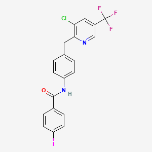 N-(4-{[3-chloro-5-(trifluoromethyl)pyridin-2-yl]methyl}phenyl)-4-iodobenzamide
