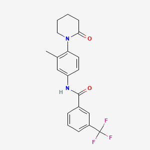 molecular formula C20H19F3N2O2 B2644590 N-(3-甲基-4-(2-氧代哌啶-1-基)苯基)-3-(三氟甲基)苯甲酰胺 CAS No. 942013-58-3