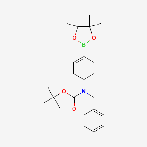 molecular formula C24H36BNO4 B2644602 Benzyl-[4-(4,4,5,5-tetramethyl-[1,3,2]dioxaborolan-2-yl)-cyclohex-3-enyl]-carbamic acid tert-butyl ester CAS No. 849069-11-0