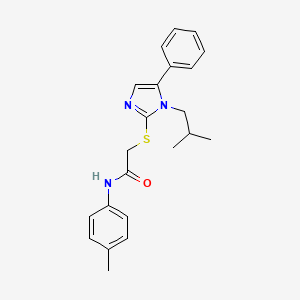 2-((1-isobutyl-5-phenyl-1H-imidazol-2-yl)thio)-N-(p-tolyl)acetamide