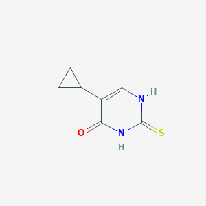 molecular formula C7H8N2OS B2644606 5-Cyclopropyl-2-thioxo-2,3-dihydro-1H-pyrimidin-4-one CAS No. 59698-21-4