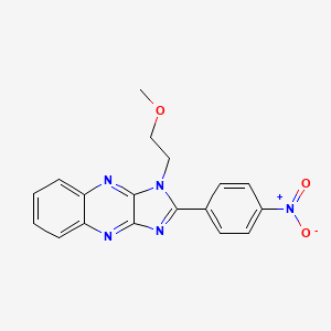 molecular formula C18H15N5O3 B2644608 1-(2-甲氧基乙基)-2-(4-硝基苯基)-1H-咪唑并[4,5-b]喹喔啉 CAS No. 714254-66-7