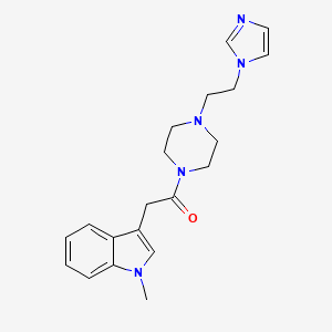 1-(4-(2-(1H-imidazol-1-yl)ethyl)piperazin-1-yl)-2-(1-methyl-1H-indol-3-yl)ethanone