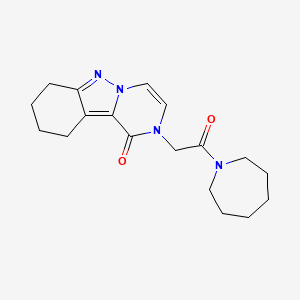 molecular formula C18H24N4O2 B2644626 2-[2-(Azepan-1-yl)-2-oxoethyl]-7,8,9,10-tetrahydropyrazino[1,2-b]indazol-1-one CAS No. 2326932-43-6
