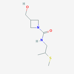 3-(Hydroxymethyl)-N-(2-methylsulfanylpropyl)azetidine-1-carboxamide