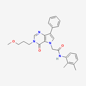 molecular formula C26H28N4O3 B2644629 N-(2,3-dimethylphenyl)-2-[3-(3-methoxypropyl)-4-oxo-7-phenyl-3,4-dihydro-5H-pyrrolo[3,2-d]pyrimidin-5-yl]acetamide CAS No. 1251579-47-1