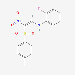 1-Nitro-2-((2-fluorophenyl)amino)-1-((4-methylphenyl)sulfonyl)ethene