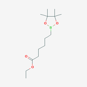 molecular formula C14H27BO4 B2644638 Ethyl 6-(tetramethyl-1,3,2-dioxaborolan-2-yl)hexanoate CAS No. 2243982-06-9